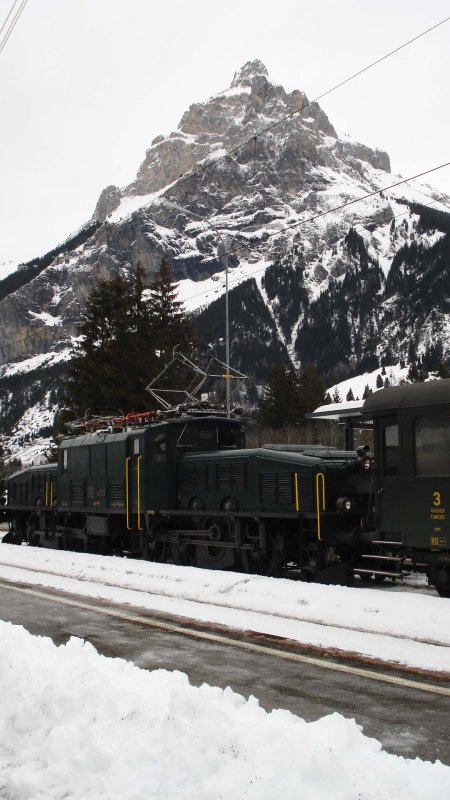 Un train Belle-Epoque Bern - Kandersteg, le 22 janvier 2012