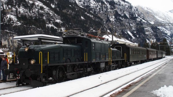 Un train Belle-Epoque Bern - Kandersteg, le 22 janvier 2012