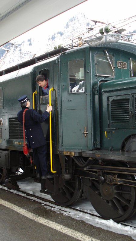 Un train Belle-Epoque Bern - Kandersteg, le 22 janvier 2012