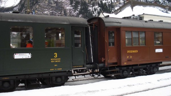 Un train Belle-Epoque Bern - Kandersteg, le 22 janvier 2012