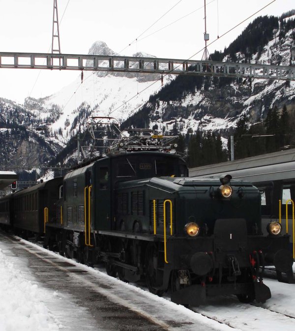 Un train Belle-Epoque Bern - Kandersteg, le 22 janvier 2012