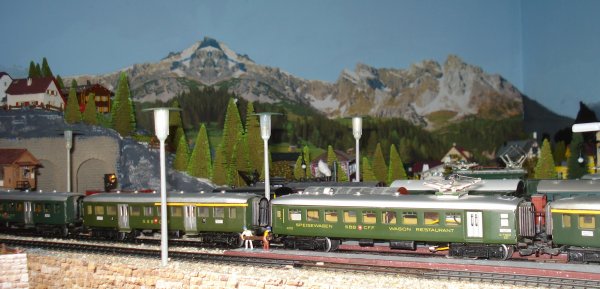 Trains directs lgers suisses du "Chemin de Fer-Muse du Cabanon"