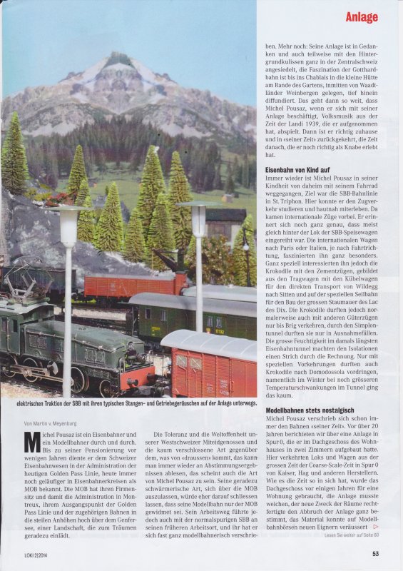 Reportage LOKI 02-2014 en faveur du "Chemin de Fer-Musée du Cabanon"