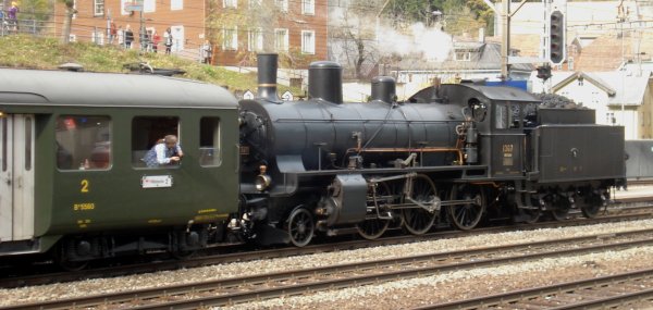 Ambiances "vapeur" et d'authentique voyage en train en gare de Goeschenen (deuxime partie)